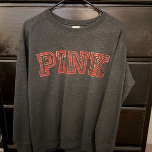 Pink fleece pullover